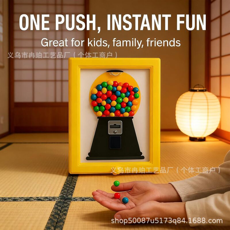 Cross-Border New Style Personalized Creative Candy Box Dispenser Photo Frame Candy Storage Rack Wall Decoration Pendant