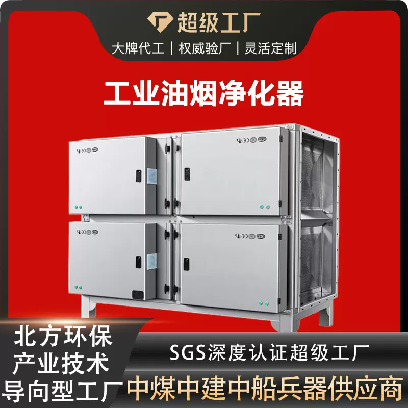 不锈钢静电油烟废气净化器挤出注塑造粒机烟气净化机床油雾收集器