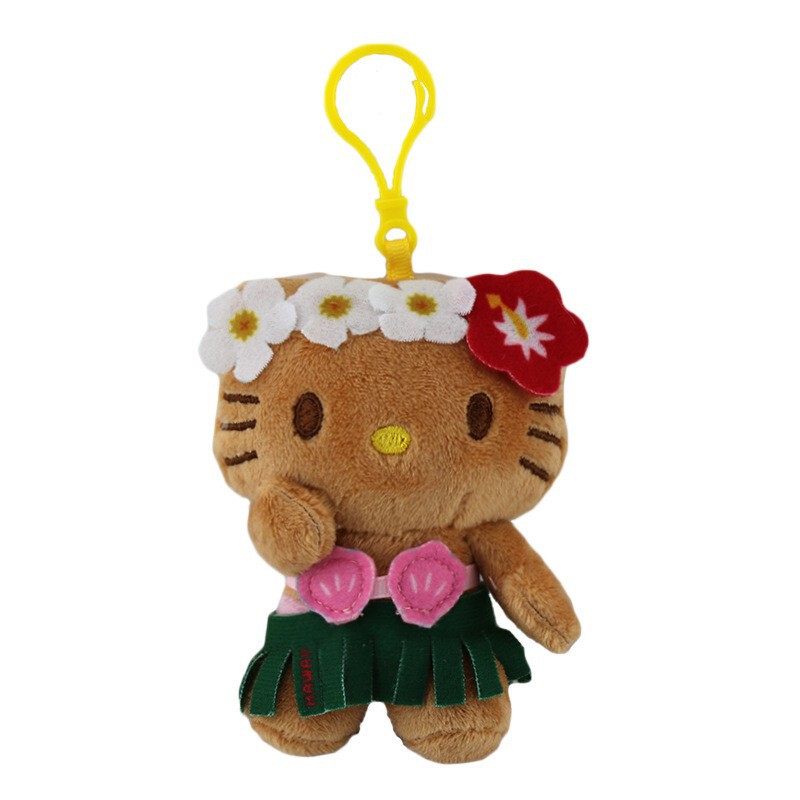 国境を越えた新製品ハワイ黒皮kittyは卵黄兄のキーホルダー卵黄兄のぬいぐるみのストラップになった|undefined