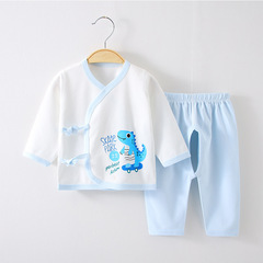 新生嬰兒衣服春秋初生0和尚3月分體純棉打底出生寶寶秋衣秋褲套裝