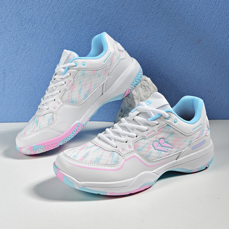 Nuevos zapatos de bádminton transfronterizos, zapatos de tenis para hombres y mujeres, zapatos de voleibol planos, zapatos de tenis de mesa ligeros