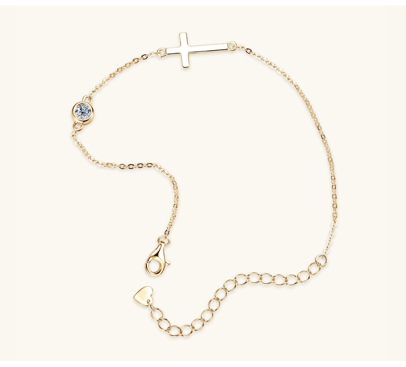 十字架莫桑钻石手链手串