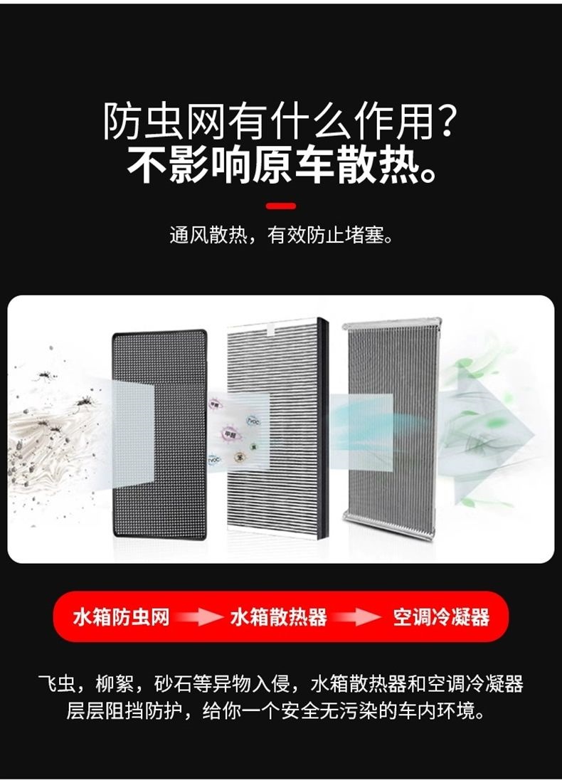 22-25 Byd Yuan Plus Smart Driving Honor Edition Insect-Proof Net for the Water Tank Air Intake to Protect Against Mosquitoes