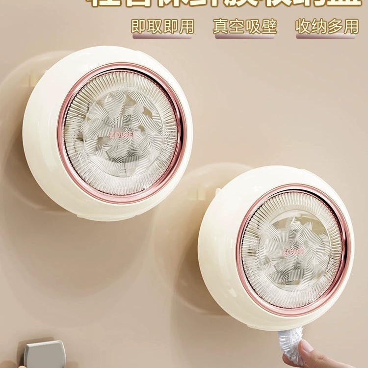 Одноразовый пластиковый ящик для хранения с присоской, съемный настенный кухонный ящик для хранения пластиковой пленки без перфорации