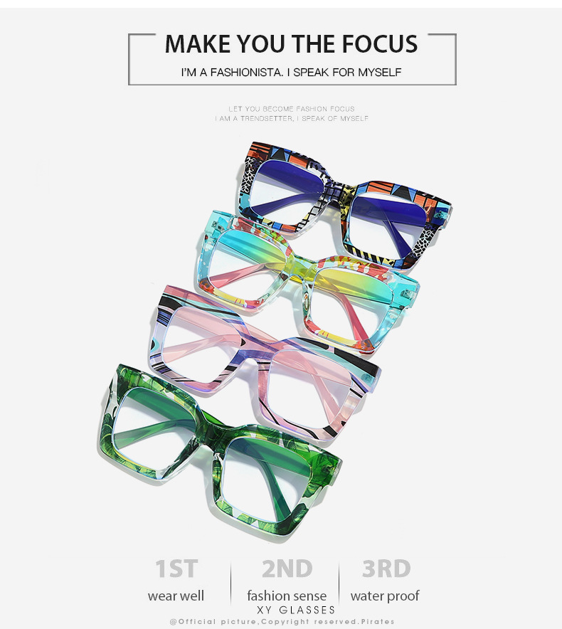 54g Weight Full Frame Glasses Structure Glasses Classification PC Lens Material Square Glasses Style Holiday, Daily Occasion Solid Color Pattern All Seasons Season Unisex Gender Simple Style, Classic Style Style Simple Style Classic Style Solid Color PC Square Full Frame Optical Glasses 2