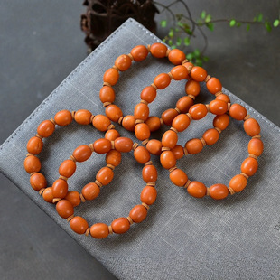 Natural Orange Peel Old Beeswax Jujube Bead Bracelet Jewelry DIY Accessories Bracelet Orange Peel Pattern Frosted Old Wax Size 10m