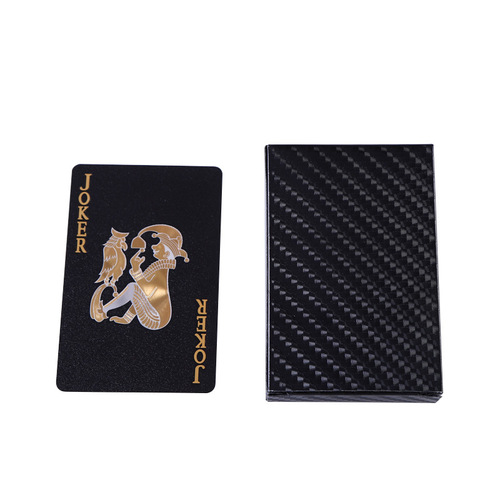 Factory direct sales black gold playing cards durable waterproof gold foil high-end playing cards party desktop Landlord PVC cards