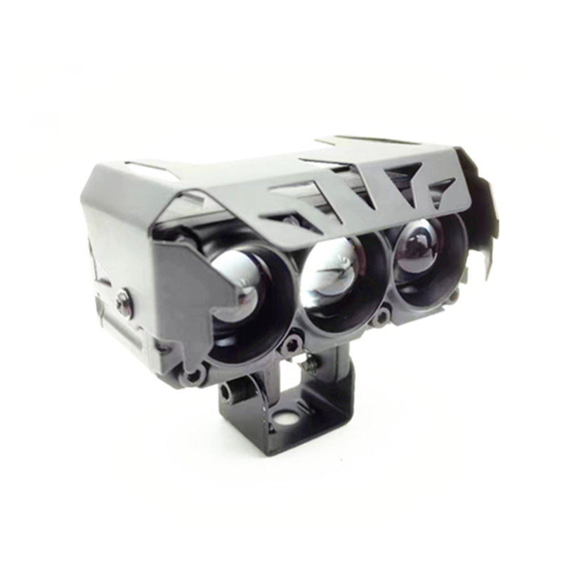 Cross-border car light led spotlight motorcycle two-color strong light headlight electric car ATV modified spotlight 80V