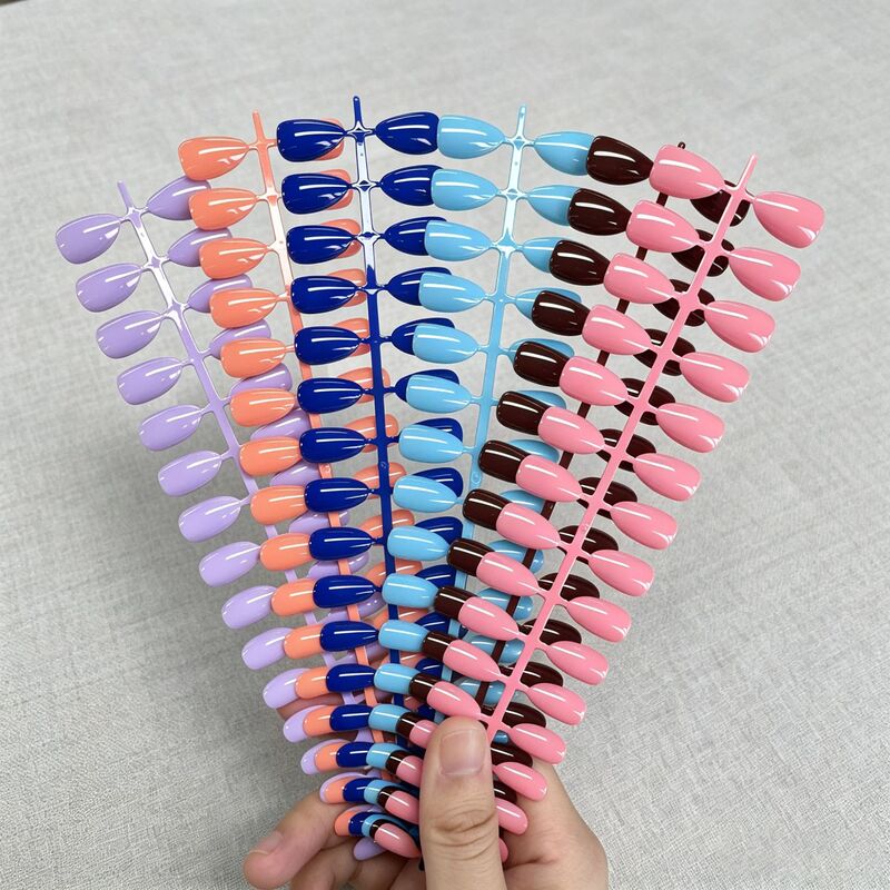 Cross-Border Hot-Selling Wearable Nail Tips Wholesale, High-End Almond Nails, Removable Fake Nails, Pre-Made Solid Color Nail Art Cross-Border Hot-Selling Wearable Nail Tips Wholesale, High-End Almond Nails, Removable Fake Nails, Pre-Made Solid Color Nail Art