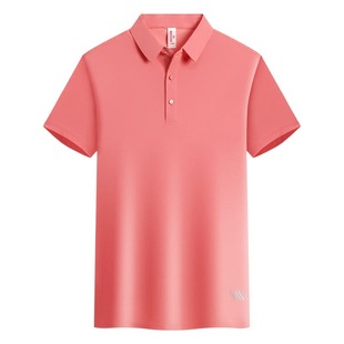 175g high-end 7A antibacterial quick-drying ice oxygen silk lapel short sleeve polo shirt cultural shirt in stock hot stamping logo embroidery