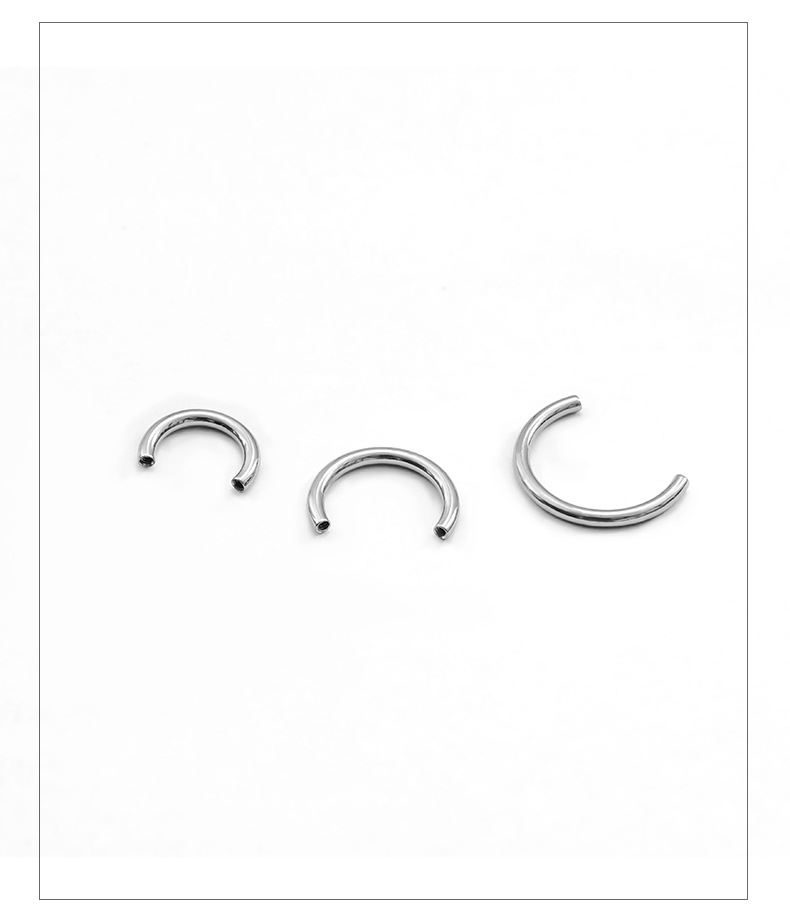 2g Weight Ear Studs Classification Ear Cartilage Rings & Studs Piercing Type 1 Piece Ear Cartilage Rings & Studs Vacation Simple Style Solid Color F136 Titanium Alloy Plating Ear Cartilage Rings & Studs