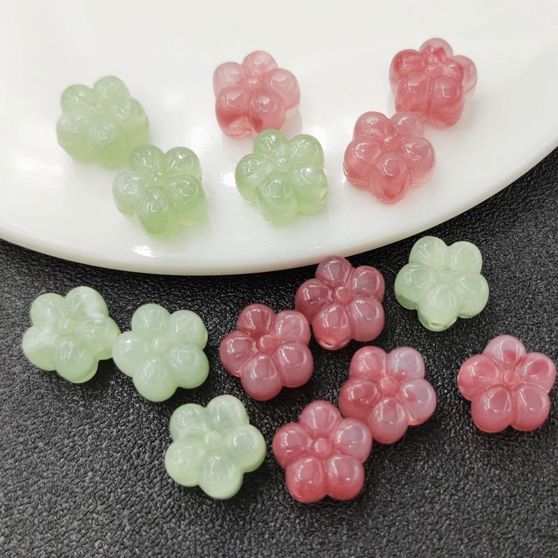 13mm厚梅花五瓣花穿孔散珠饰品配件手链发簪服饰流苏吊坠配饰批发|undefined