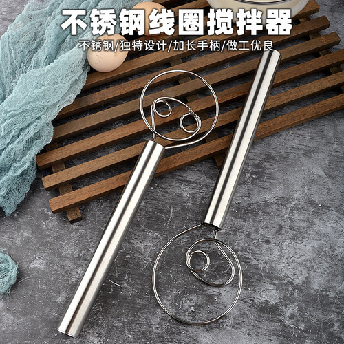 Stainless steel coil mixer flour mixer and dough mixer manual egg beater salad side dish cold mixer