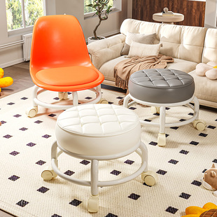 Universal Wheel Small Stool Pulley Low Stool Household with Baby Artifact Children's Learning Stool Multifunctional Not Occupy Space Changwan