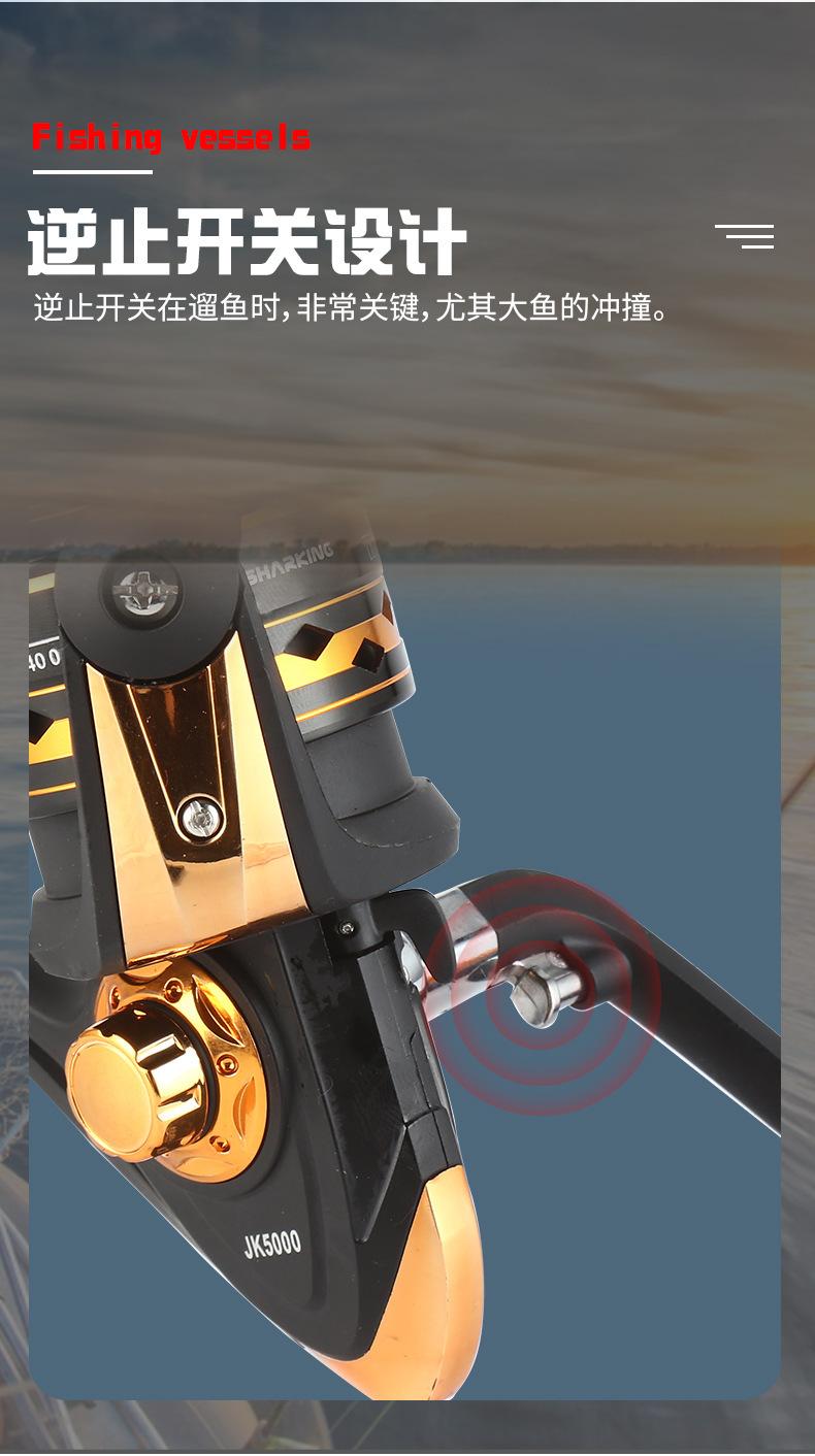 厂家直供渔轮 鱼线轮海杆轮防炸线渔轮路亚轮金属斜口线杯纺车轮