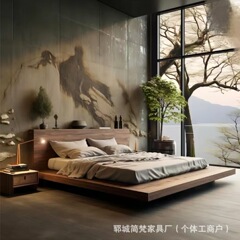 老楡木大ベッド家庭用寝室2メートルカップル結婚ベッド実木主臥畳シングルベッド1.2メートルツインベッド