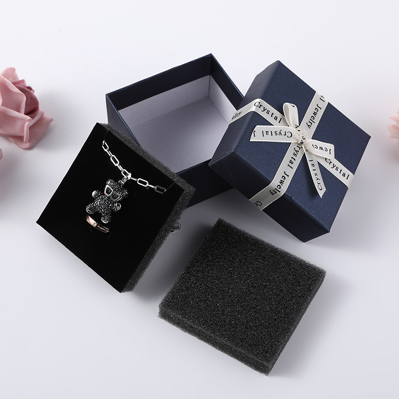 Nueva Carta inglesa arco cinta caja de joyería cumpleaños aniversario caja de regalo al por mayor impresión