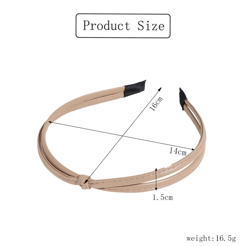 Estilo Simple Geométrico Cuero Sintético Hecho A Mano Banda Para El Cabello 1 Pieza display picture 1