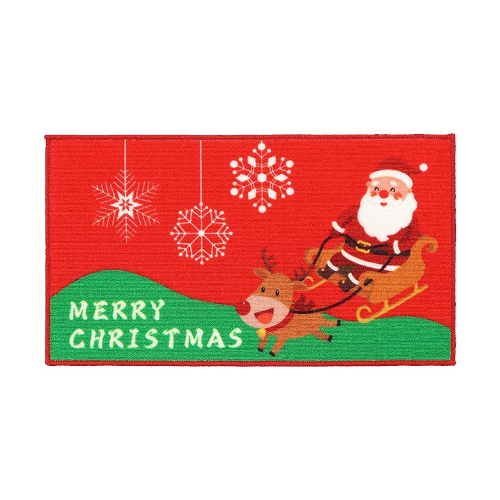 Combinación de estera de cocina de Navidad transfronteriza tres enano estera larga estera decorativa de vacaciones de Navidad