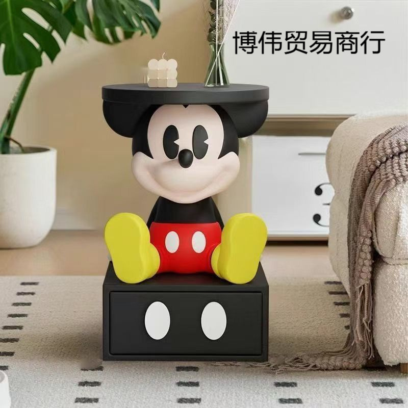 ミッキー Mi Mi サイドベッドルームベッドサイドテーブルリビングルーム収納モバイルコーヒーテーブル漫画フロアトレンディな装飾品子供用|undefined