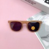 Fashionable silica gel children's retro sunglasses, sun protection cream, new collection, UF-protection