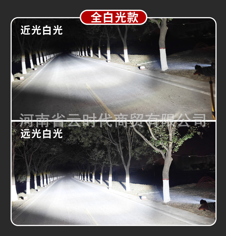 Motorcycle and Electric Vehicle Spotlights, Auxiliary Lights for Car Grilles, Round or Square Options, New Lenses with Far and Near Yellow and White Light