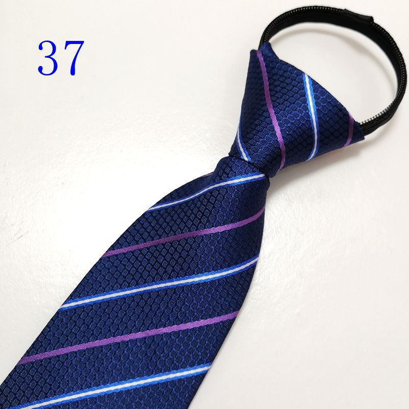 男士拉链新郎结婚红色8cm正装商务黑色免打结懒人易拉得蓝色_