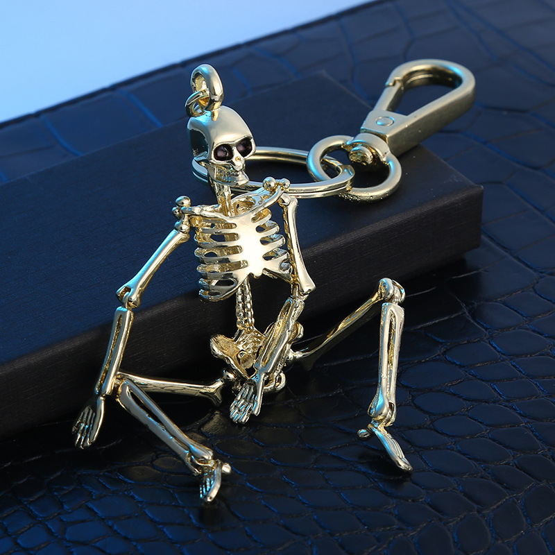 30g Weight Keychain Classification 1 Piece Quantity Banquet, Daily, Party Occasion Zinc alloy Material Easter Festival Skull Pattern Women's Gender Hip-Hop, Basic, Simple Style Style Hip-Hop Basic Simple Style Skull Zinc Alloy Easter Women's Keychain 8
