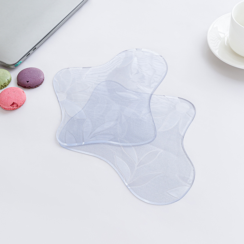 Cojín de vidrio suave de PVC de forma especial, esteras de vidrio suave, esteras de comedor impermeables a prueba de aceite antideslizante, esteras de comedor domésticas, esteras de mesa de comedor modernas y simples