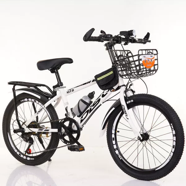 White bike shifter (brake handle), set, basket