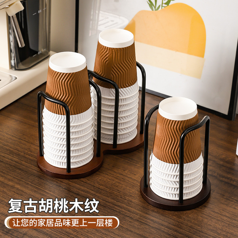 [Free Shipping] Disposable Cup Dispenser with a High-End Feel for Water Cups, Storage Organizer for Coffee and Tea Cups, Desktop Paper Cup Holder