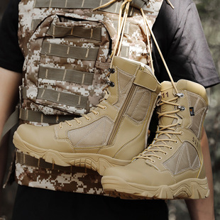 Military Boots Outdoor Land Combat Boots Combat Boots Outdoor Men's Military Boots Hiking Wear-Resistant Training Combat Boots High-Top Military Boots Batch