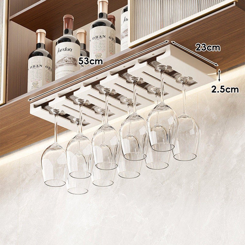 Soporte Colgante para Copas de Vino de Acero al Carbono, Organizador para Bar y Gabinete de Vino
