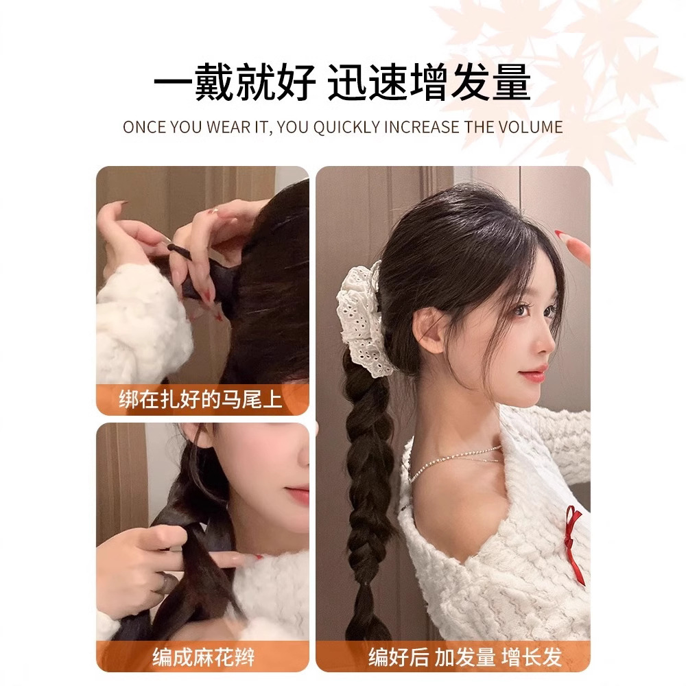 Fascia per capelli per parrucca Koni e strumento per intrecciare per creare chignon e code di cavallo - Aggiunge volume e stile