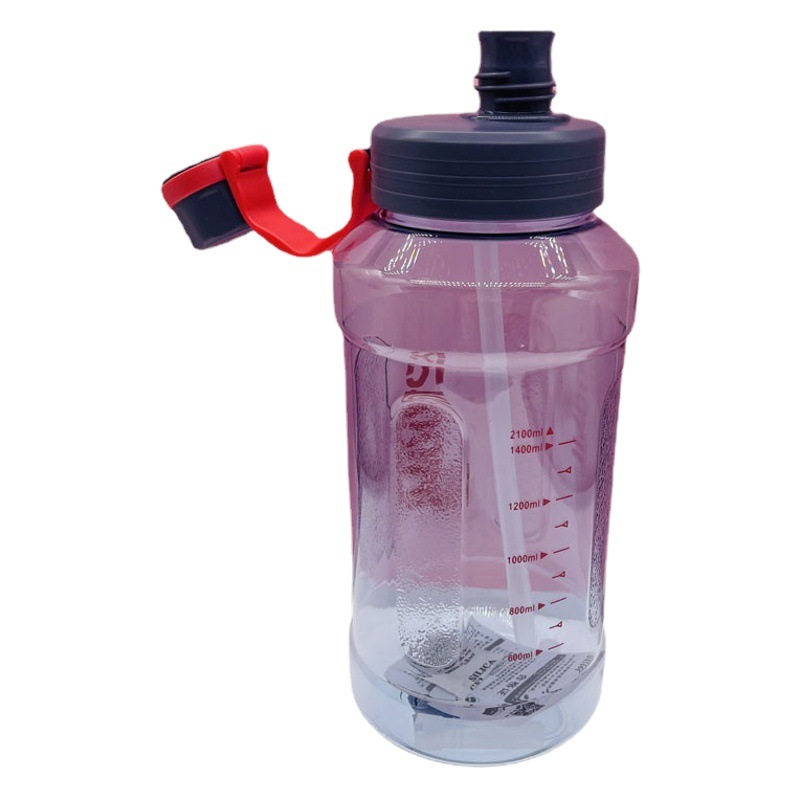 Qitong2335 verano nueva taza de plástico 2000ml deportes hervidor de agua de las mujeres gimnasio espacio taza