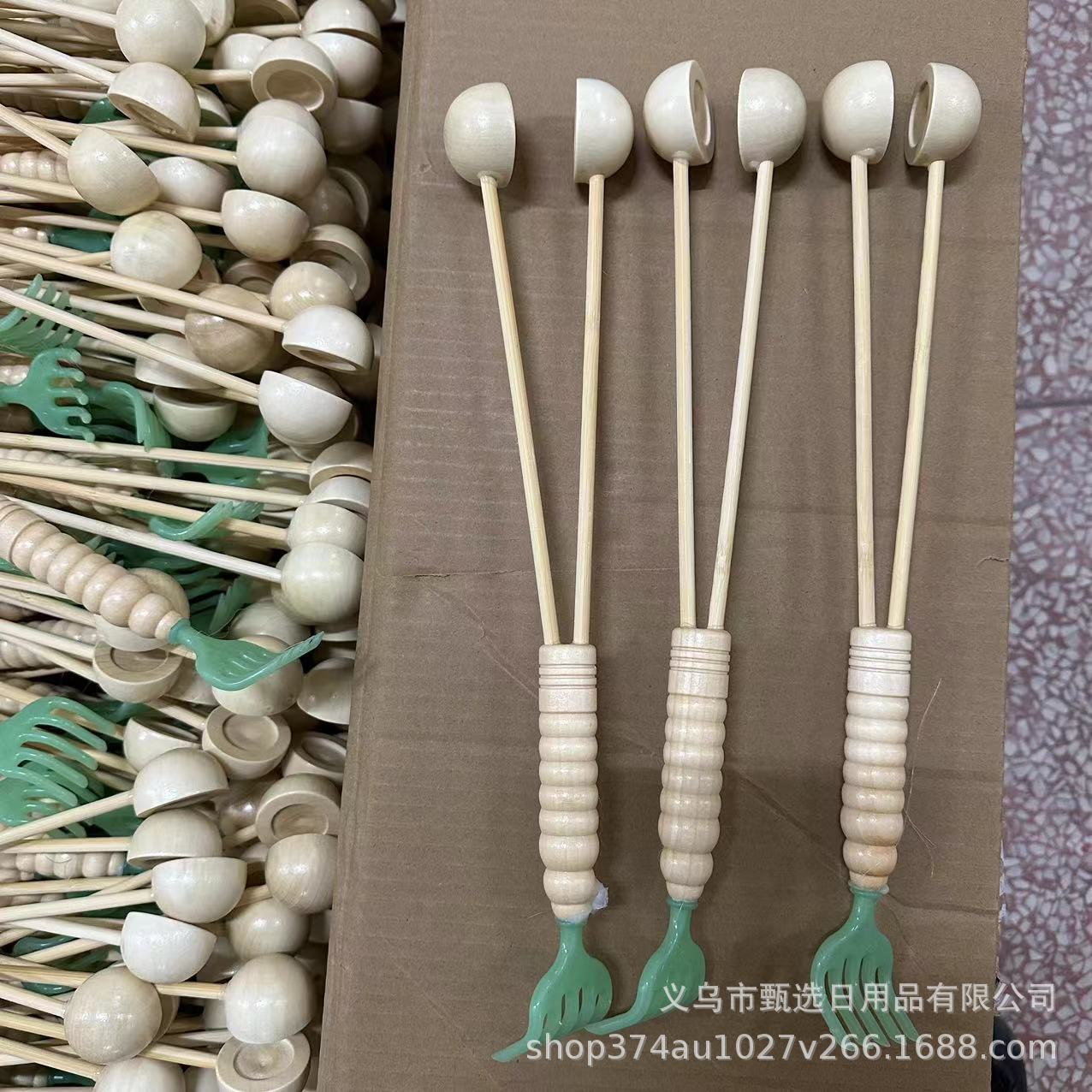 小木锤木制按摩捶响锤敲打捶背按摩器肩部腿部按摩器木柄老头乐