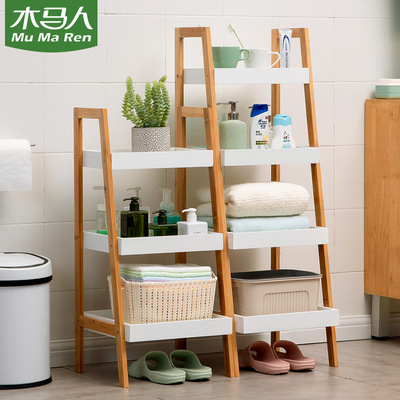 卫生间置物架浴室收纳厕所洗衣机马桶架子洗手间壁挂免打孔|ru