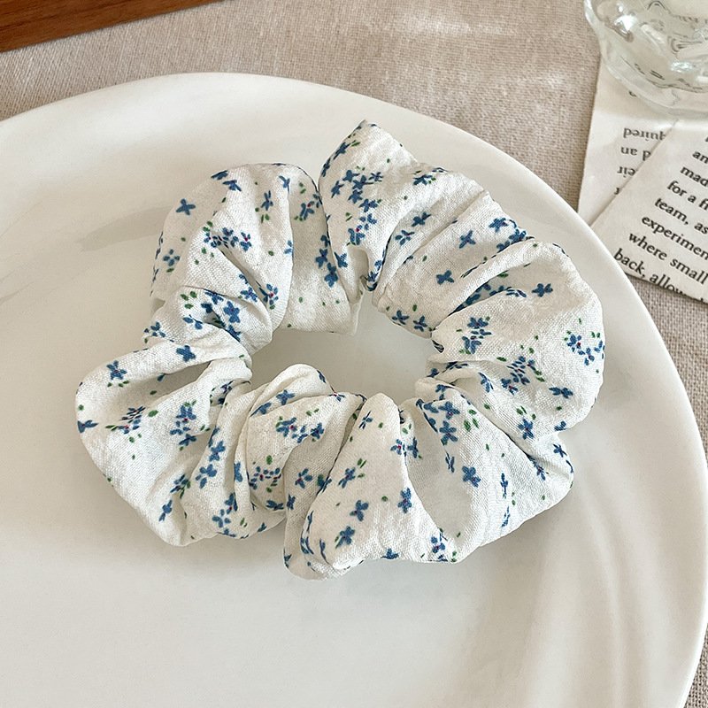 Summer Vibe Blue Scrunchie Women, High-end 2026 New Model, Oversized Hair Tie For Bun Hairstyles_voghion.com