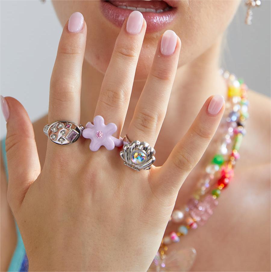 Fashion Geometric Copper Plating Zircon Rings