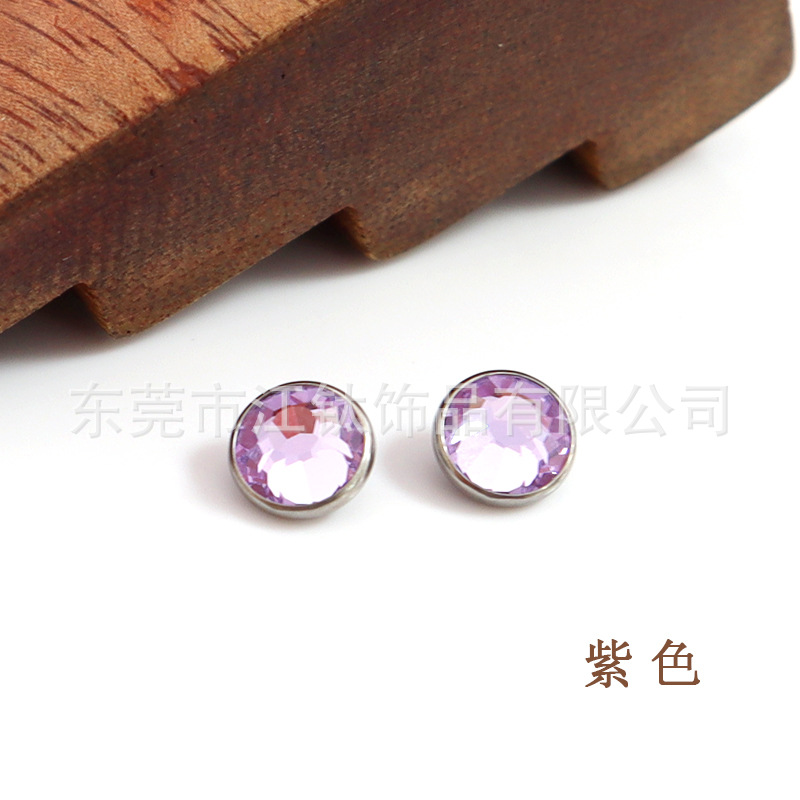 G23 Titanium Buried Nail Plate Lip Piercing Labret Stud with CZ Stone ASTM F136 Alloy Body Jewelry detail image 19