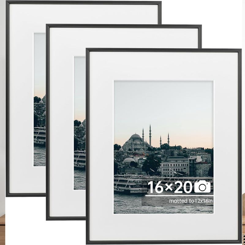 Cross-Border 30X40 40X50 A4 Aluminum Alloy Photo Frame Simple Black Gold Wall Hanging Table Drop Shipping