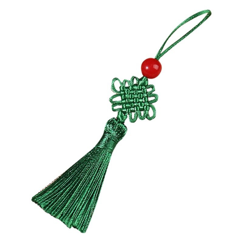 6cm Tassel Beaded Pendant Bookmark Decoration USB Flash Drive Accessory Chinese Knot Pendant