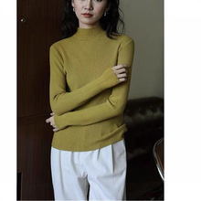 半高领洋气打底衫女爆款软糯毛衣秋冬新款韩版时尚内搭针织衫上衣