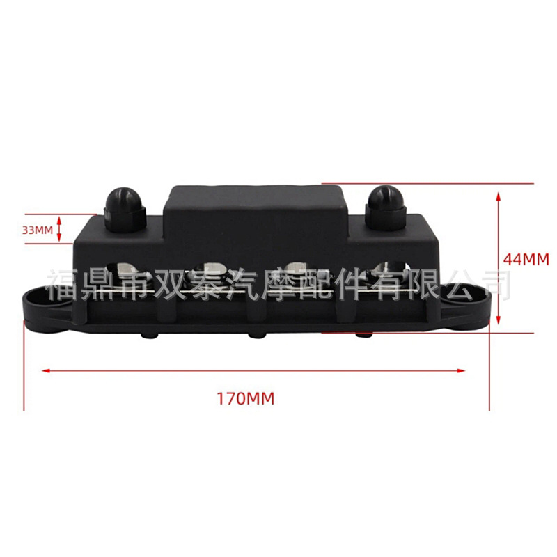 Copper Busbar for Rvs and Boats, M8 M10 High-Current Wiring Studs, 4-Way Stud Pure Copper Distribution Block
