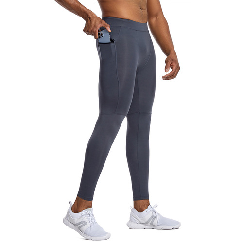 Amazon Cross-border fitness pants for men, quick-drying black sports tight pants for training, running, yoga, base pants for summer