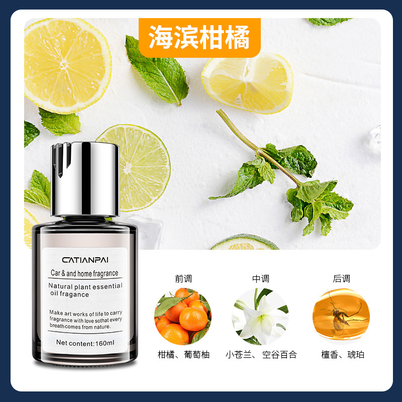 [에센셜 오일 컵 홀더 향수]-바다 얼음 감귤류