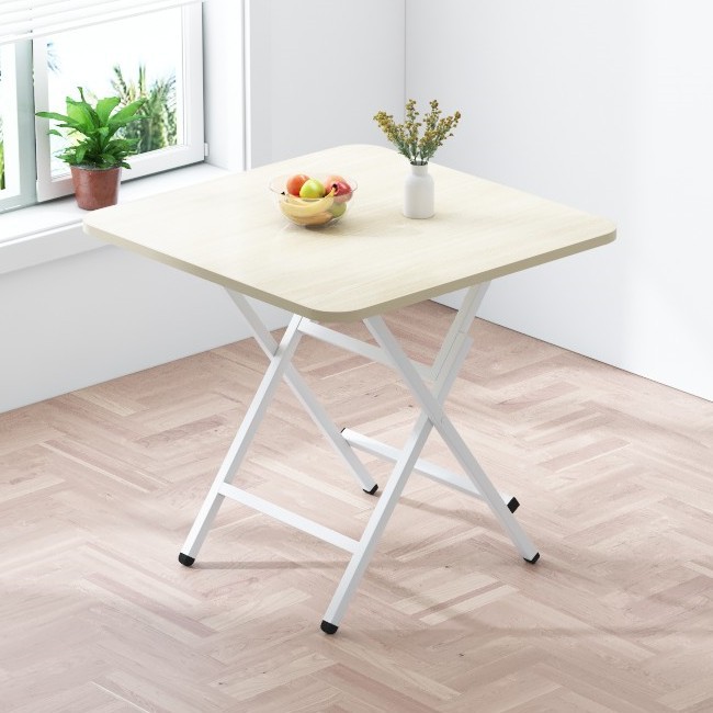Mesa plegable, mesa de comedor casera, mesa de comedor portátil simple, mesa cuadrada de alquiler, mesa cuadrada simple de comedor