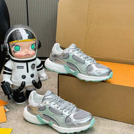 现货高版本L家2025新款老爹鞋厚底增高运动休闲鞋女情侣鞋跑步鞋