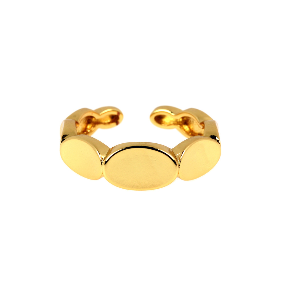 Fashion Golden Stitching Open Ring Wholesale display picture 3