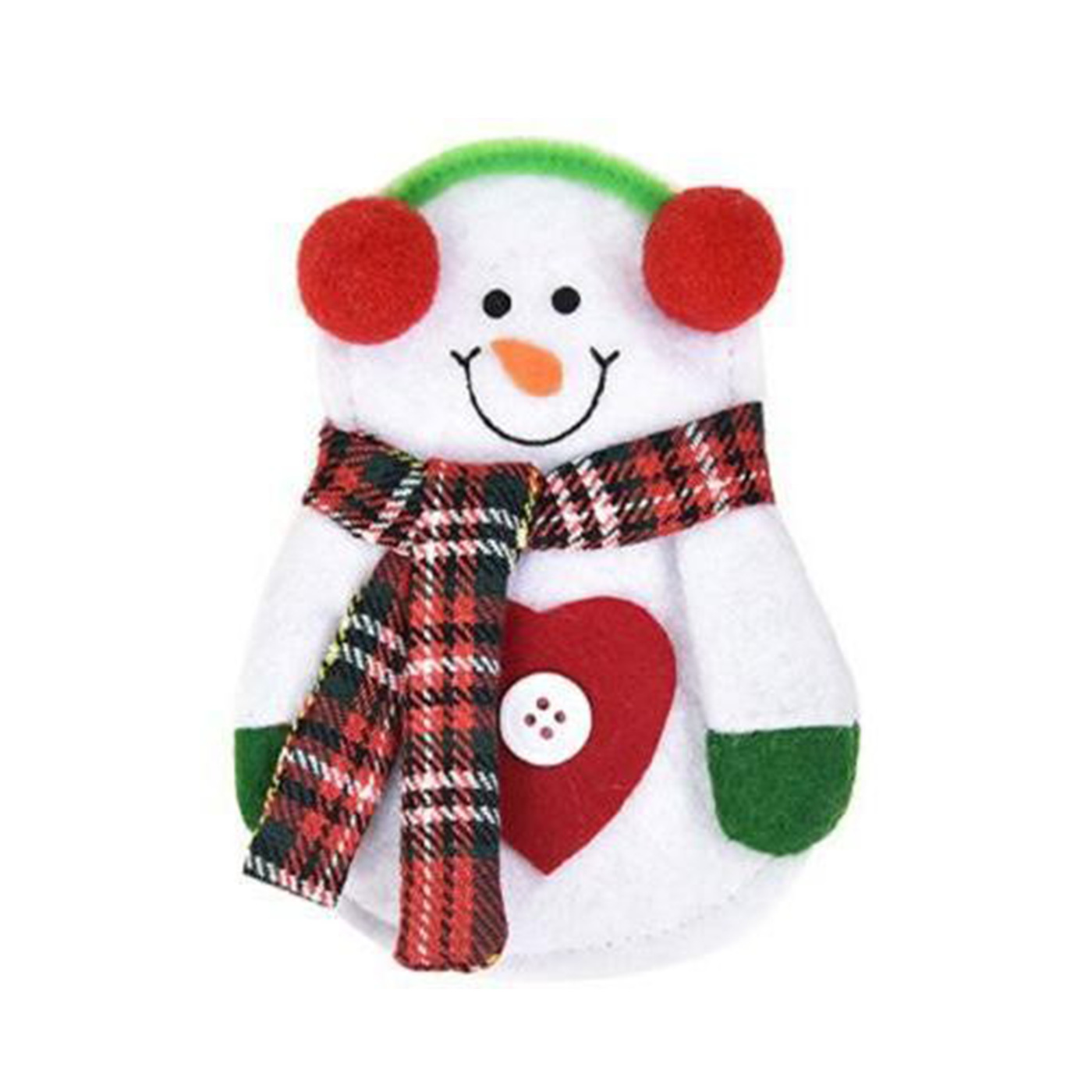 Decoración navideña Navidad creativa decoración de mesa navideña conjunto de vajilla navideña muñeco de nieve cuchillo y tenedor conjunto